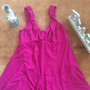 Fuschia one piece swim dress